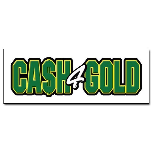 CASH FOR GOLD DECAL sticker pawn shop jewelry store coin silver supplies, D-36 Cash for Gold